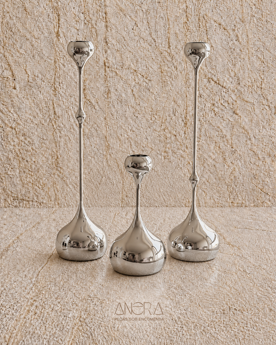 Trio de Castiçais Coleção Constantin